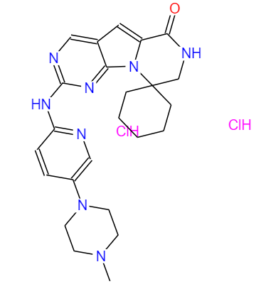 CAS： 1977495-97-8，中文名稱： 曲拉西利雙鹽酸鹽 英文名稱：Trilaciclib dihydrochloride 