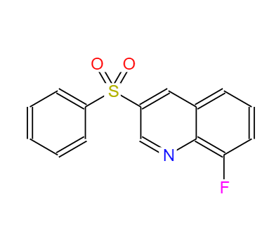CAS： 866782-60-7，中文名稱： 8-氟-3 -（苯磺?；?喹啉 英文名稱：8-fluoro-3-(phenylsulfonyl)- Quinoline 