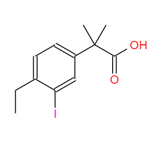CAS： 1256584-73-2，英文名稱：2-(4-ethyl-3-iodophenyl)-2-Methylpropanoic acid 