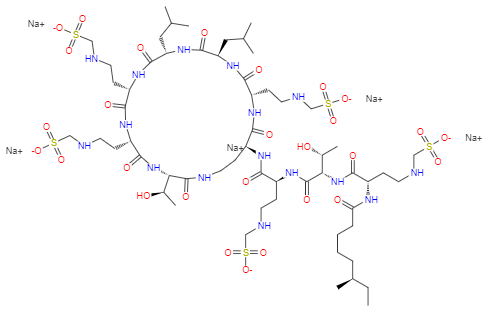 CAS： 8068-28-8，中文名稱： 粘菌素甲烷磺酸鈉 英文名稱：Colistimethate sodium 