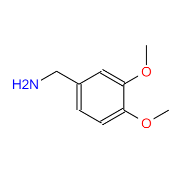 CAS： 5763-61-1，中文名稱： 3,4-二甲氧基芐胺 英文名稱：3,4-dimethoxybenzylamine 