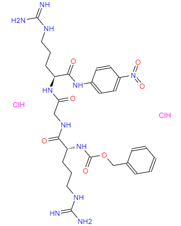 CAS： 113711-77-6，中文名稱： 凝血酶發(fā)色底物S-2765 英文名稱：N-α-Z-D-Arg-Gly-Arg-pNA·2HCl 