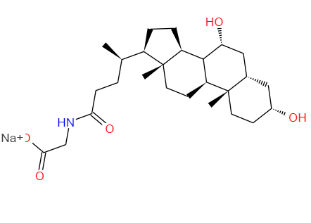 CAS： 16564-43-5，中文名稱： 甘氨鵝脫氧膽酸鈉 英文名稱：Glycochenodeoxycholic acid sodium salt 