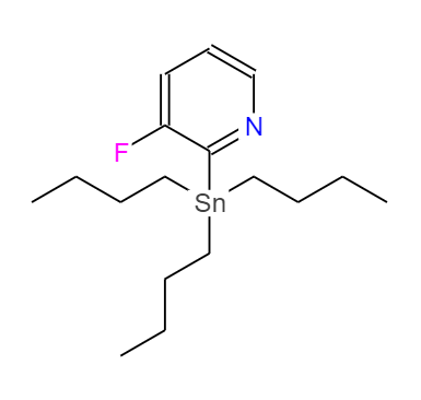 CAS： 573675-60-2，中文名稱： 3-氟-2-(三丁基錫烷基)吡啶 英文名稱：3-Fluoro-2-(tributylstannyl)pyridine 