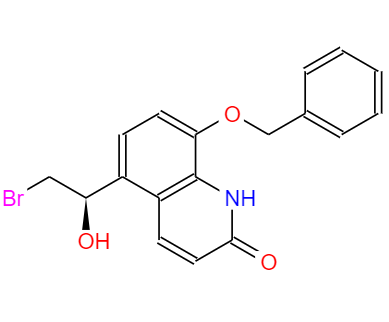 CAS： 530084-79-8，中文名稱： 茚達(dá)特羅中間體 英文名稱：8-Benzyloxy-5-((R)-2-broMo-1-hydroxyethyl)-1H-quinolinone 