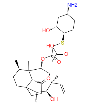 CAS： 1350636-82-6，中文名稱(chēng)： 醋酸來(lái)法莫林 英文名稱(chēng)：Lefamulin Acetate 