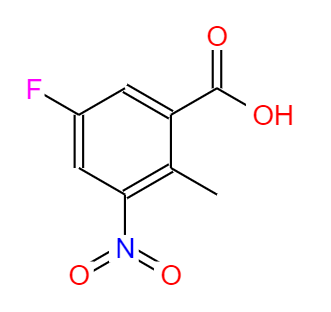 CAS： 850462-64-5，中文名稱： 5-氟-2-甲基-3-硝基苯甲酸 英文名稱：5-Fluoro-2-Methyl-3-nitrobenzoic acid 