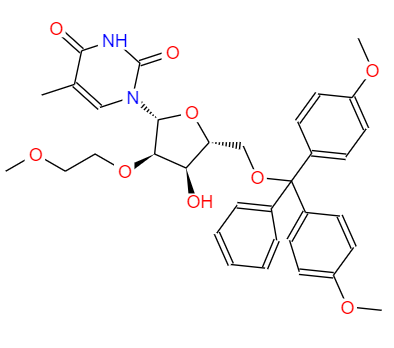 CAS： 163759-50-0，英文名稱：5'-O-[Bis(4-methoxyphenyl)phenylmethyl]-2'-O-(2-methoxyethyl)-5-methyluridine