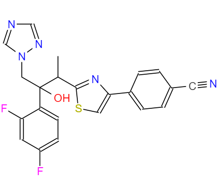 CAS： 170864-29-6，中文名稱： 雷夫康唑 英文名稱：Ravuconazole 