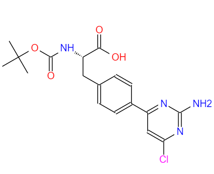 CAS：1033804-86-2，中文名稱(chēng)：(S)-3-[4-(2-氨基-6-氯嘧啶-4-基)苯基]-2-[(叔丁氧羰基)氨基]丙酸