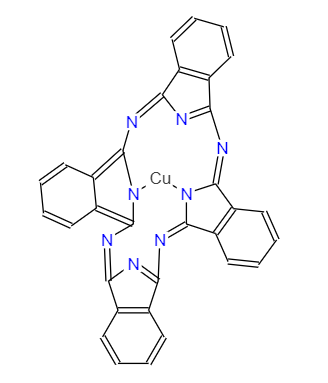 CAS： 147-14-8，中文名稱(chēng)： 酞菁銅(II) 英文名稱(chēng)：Phthalocyaninecopper(II) 