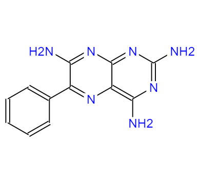 CAS： 396-01-0,中文名稱： 三氨蝶啶 英文名稱：Triamterene 