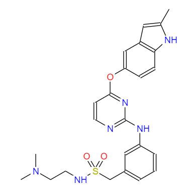  CAS： 1308672-74-3，英文名稱：Sulfatinib