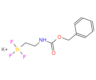 CAS： 926280-84-4，中文名稱： 芐氧羰基氨基乙基三氟硼酸鉀 英文名稱：Potassium benzyl N-[2-(trifluoroboranuidyl)ethyl]carbamate