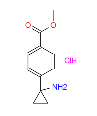 CAS： 1014645-87-4，中文名稱： 4-(1-氨基環(huán)丙基)苯甲酸甲酯鹽酸鹽 英文名稱：Methyl4-(1-aminocyclopropyl)benzoatehydrochloride