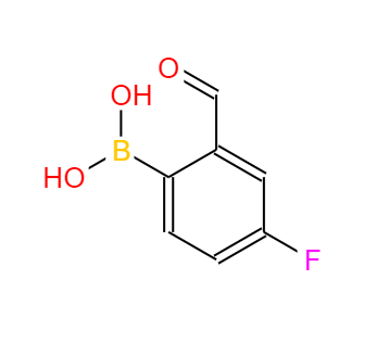 CAS： 825644-26-6，中文名稱： 4-氟-2甲?；脚鹚?英文名稱：Boronic acid, (4-fluoro-2-formylphenyl)- 