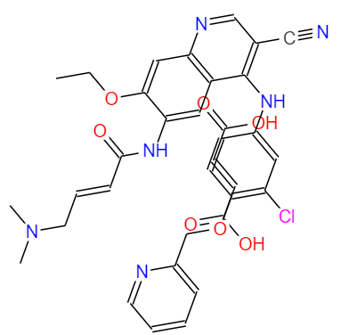 CAS： 915942-22-2，中文名稱： 馬來酸來那替尼 英文名稱：Neratinib Maleate 