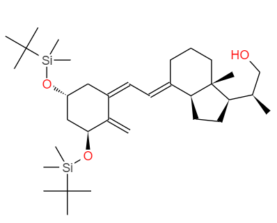 CAS： 128387-35-9，中文名稱： (1Α,3Β,5E,7E)-20-羥甲基-9,10-開環(huán)膽甾-1,3,-雙叔丁基二甲基硅氧基-5,7,10(19)-三烯
