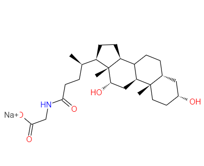 CAS： 16409-34-0，中文名稱： 甘氨脫氧膽酸鈉 英文名稱：Glycodeoxycholic acid sodiuM sal 