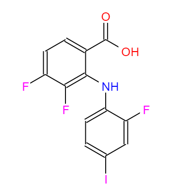  CAS： 391211-97-5，英文名稱：2-(2-Fluoro-4-iodoanilino)-3,4-difluorobenzoic Acid