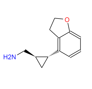 CAS： 1400898-49-8，中文名稱： ((1R,2R)-2-(2,3-二氫苯并呋喃-4-基)環(huán)丙基)甲烷胺 