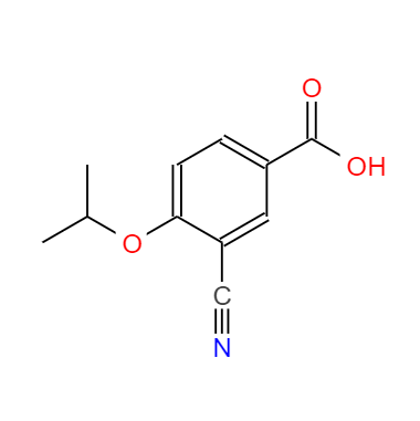 CAS： 258273-31-3，中文名稱(chēng)： 3-氰基-4-異丙氧基苯甲酸 英文名稱(chēng)：3-Cyano-4-isopropoxybenzoic acid 