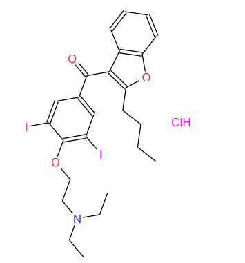 CAS： 19774-82-4，中文名稱： 鹽酸胺碘酮 英文名稱：Amiodarone hydrochloride 