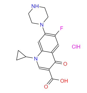 CAS： 86483-48-9，中文名稱： 環(huán)丙沙星鹽酸鹽 英文名稱：Ciprofloxacin hydrochloride 