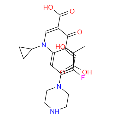 CAS： 97867-33-9，中文名稱： 乳酸環(huán)丙沙星 英文名稱：CIPROFLOXACIN LACTAT 