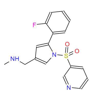 CAS： 881681-00-1，中文名稱： 沃諾拉贊 英文名稱：Vonoprazan 