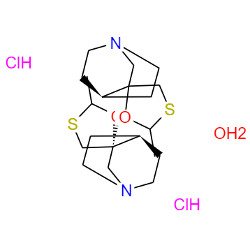 CAS： 153504-70-2，中文名稱： 鹽酸西維美林水合物 英文名稱：Cevimeline hydrochloride hemihydrate 