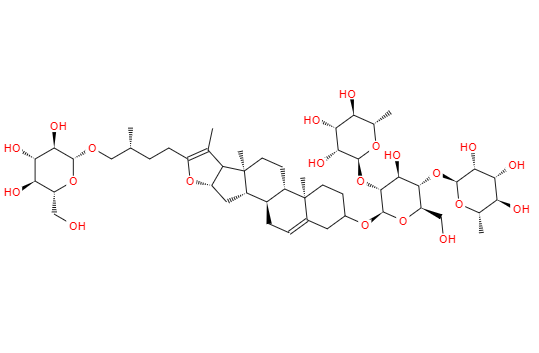 CAS： 102115-79-7，中文名稱： 偽原薯蕷皂苷 英文名稱：Pseudoprotodioscin 