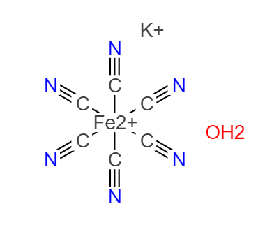 CAS： 14459-95-1，中文名稱： 亞鐵氰化鉀,三水合物 英文名稱：Potassiumferrocyanidetrihydrate 