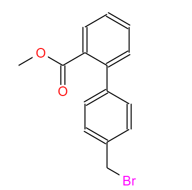 CAS： 114772-38-2，中文名稱： 4'-溴甲基-2-甲酸甲酯聯(lián)苯 英文名稱：Methyl 4'-bromomethyl biphenyl-2-carboxylate