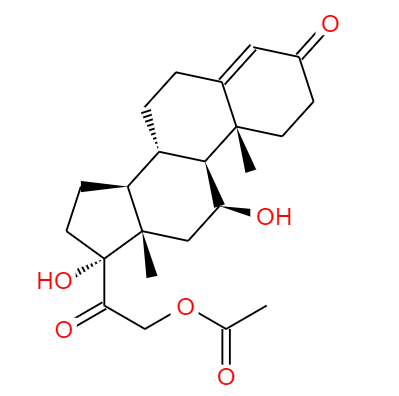 CAS： 50-03-3，中文名稱： 醋酸氫化可的松 英文名稱：Hydrocortisone acetate 