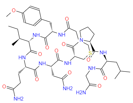  CAS： 37025-55-1，中文名稱： 卡貝縮宮素 英文名稱：Carbetocin Acetate