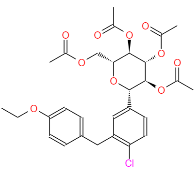 CAS： 461432-25-7，中文名稱： 達格列凈中間體 英文名稱：Dapagliflozin Tetraacetate 
