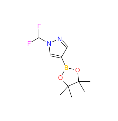 CAS：1206640-82-5，中文名稱：1-二氟甲基-吡咯-4-硼酸頻哪醇酯 英文名稱：1-(Difluoromethyl)pyrazole-4-boronic acid pinacolester
