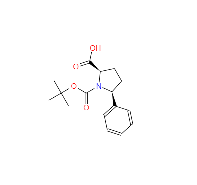 CAS：158706-46-8，中文名稱：Boc-(2r,5s)-5-苯基-吡咯烷-2-羧酸 英文名稱：Boc-(2R,5S)-5-phenylpyrrolidine-2carboxylic acid