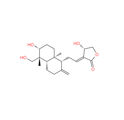CAS： 5508-58-7，中文名稱(chēng)： 穿心蓮內(nèi)脂 英文名稱(chēng)：Andrographolide 