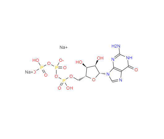 CAS： 56001-37-7，中文名稱： 三磷酸鳥(niǎo)苷二鈉鹽 英文名稱： Gridine 5'-triphosphate disodium salt 