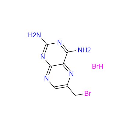  CAS： 52853-40-4，中文名稱： 6-溴乙基-喋啶-2,4-二胺氫溴酸鹽 英文名稱：6-(Bromomethyl)pteridine-2,4-diaminehydrobromide