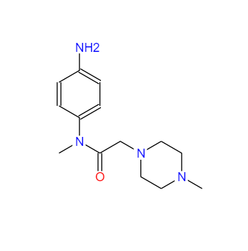 CAS：262368-30-9，中文名稱：BIBF1120中間體 英文名稱：N-(4-aminophenyl)-N-methyl-2-(4-methylpiperazin-1-yl)acetamide