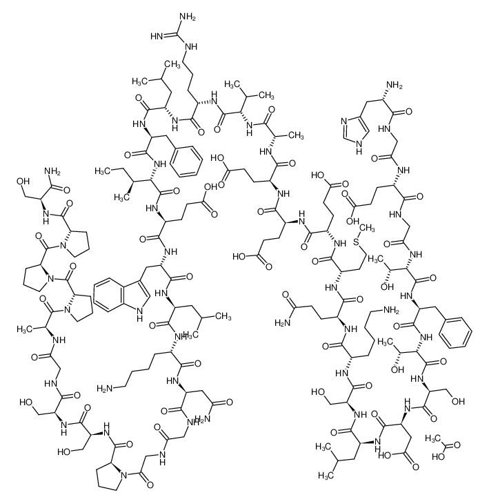 CAS： 141732-76-5，中文名稱： 醋酸艾塞那肽;艾塞那肽 英文名稱：Exenatide Acetate 