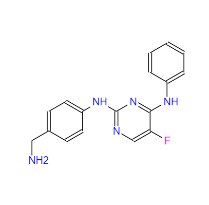CAS： 916603-07-1，中文名稱： N2-(4-(氨甲基)苯)-5-氟-N4-苯基嘧啶-2,4-二胺