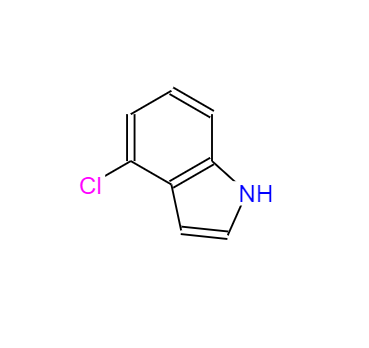 CAS： 25235-85-2，中文名稱： 4-氯吲哚 英文名稱：4-Chloroindole 