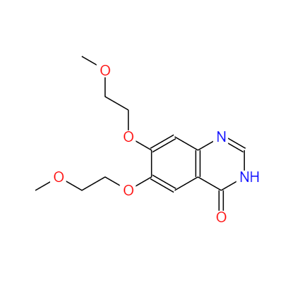 CAS： 179688-29-0，中文名稱： 6,7-二甲氧乙氧基喹唑啉-4-酮 英文名稱：6,7-Bis-(2-methoxyethoxy)-4(3H)-quinazolinone 