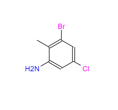 CAS： 1166756-72-4，中文名稱： 2-甲基-3-溴-5-氯苯胺 英文名稱：3-Bromo-5-chloro-2-methylaniline 