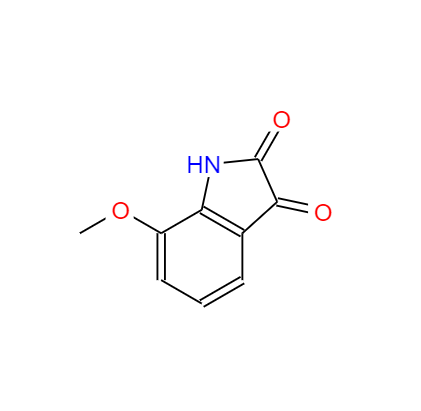 CAS： 84575-27-9，中文名稱： 7-甲氧基-1H-吲哚-2,3-二酮 英文名稱：7-Methoxyindoline-2,3-dione 