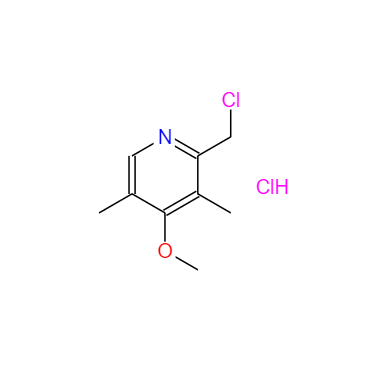 CAS： 86604-75-3，英文名稱：2-Chloromethyl-4-methoxy-3,5-dimethyl Pyridine hydrochloride 
